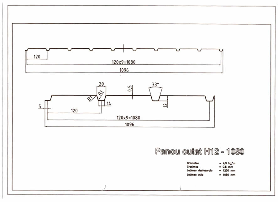 Schema Panou cutat H12 1080